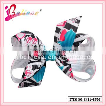 Cheap headwear wholesale hair bows with clip,friendly ribbon fashion bows for girl