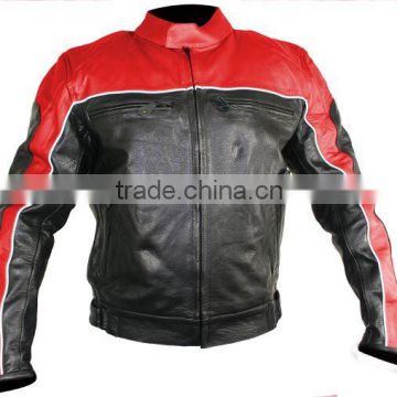 Beautiful and Shiny Motorcycle Men Leather Custom Man Jackets