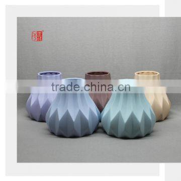 Modern Color Clay Ceramic Vases for Home Decoration