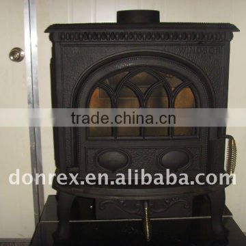 Cast iron wood fireplace