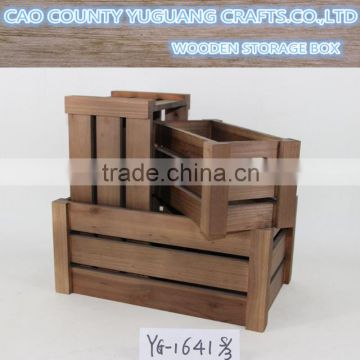 Natural Cedar Wooden Crate Storage Box for fruits