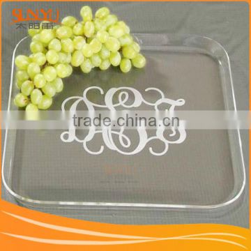 Acrylic Clear Serving Tray,Custom Design Acrylic Fruit Trays