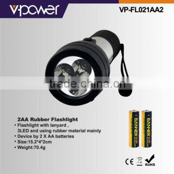 2AA Rubber Flashlight