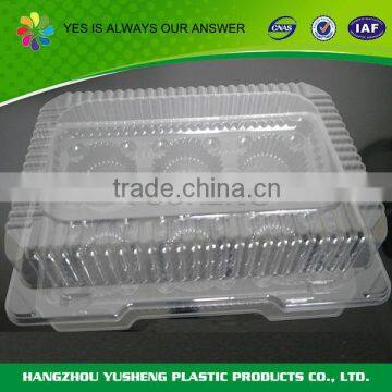 Eco-friendly reclaimed material container plastic packaging for cakes