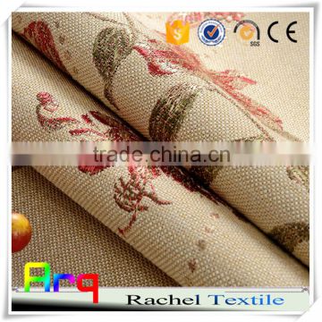 Environment friendly polyester cotton blend dye fabric with embroidery flower egyptian flower type for tablecloth and curtain