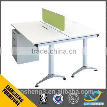 Latest stlylish office table design office partition double side computer table for 2 person