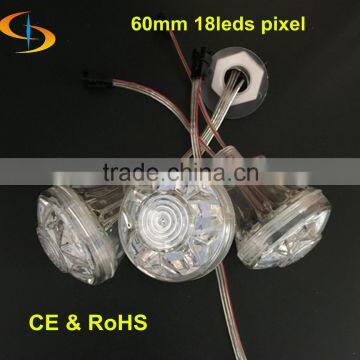 60mm cabochon fairground led amusment turbo light caps