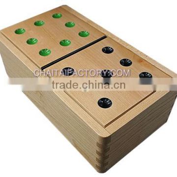 Traditional Dominoes in Modern Wood Box