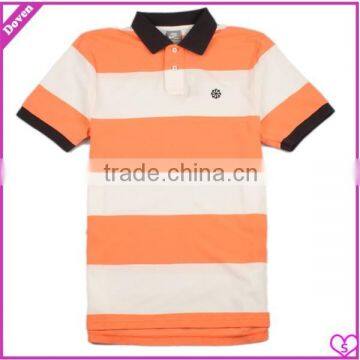 black and orange yarn-dyed polo shirts