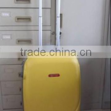 Yellow abs/ polycarbonate trolley luggage suitcase
