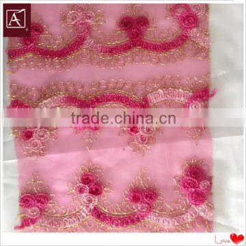 hot sale cording embroidery Fabric beads sequin