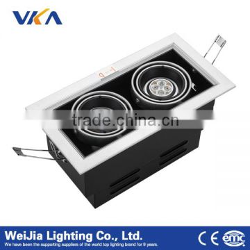 2x4w gimbal adjustable recessed led pendant grille panel light