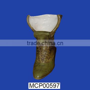 Vintage Custom Made Ceramic Boot Planter Wholesale