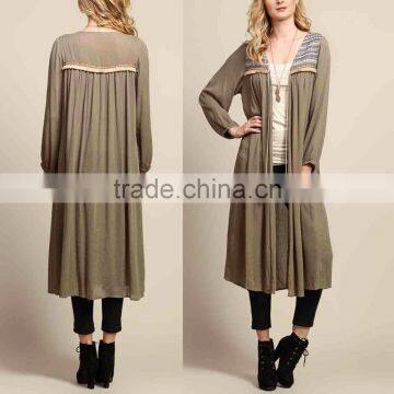 Ladies Open Front Cardigan Tassel Open Bulk Cardigan Fashion Ladies Extra Long Cardigan