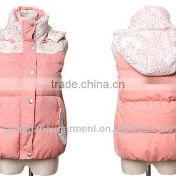 2012 new design lady fashion garment American fashion girls' winter printed vest
