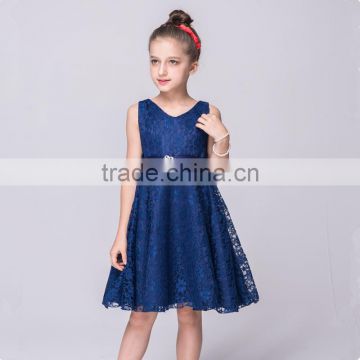 Wholesale boutique kids clothing baby girl frocks design pattens children lace evening dress