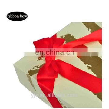 RED Pre-tied Ribbon Bow with Elastic band for gift box