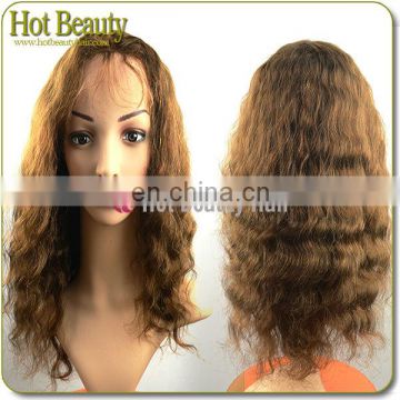 150g per piece Brazilian deep wave pineapple wave natural color lace front wig