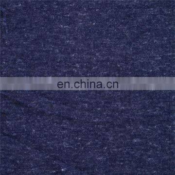 Stock Polyester Linen Melange Single Jersey Fabric for garments