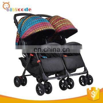 luxury 12 wheels aluminum alloy frame portable twins pram with EN1888