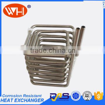 Titanium coil tube heat exchanger