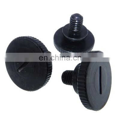 slotted knurled black plastic thumb screws supplier