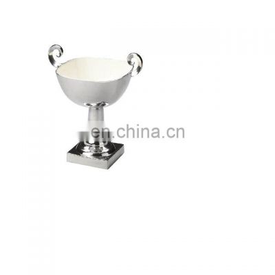 silver plated metal flower decoration bowl for wedding