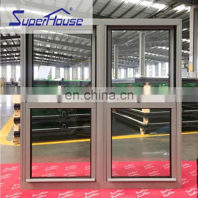 Superhouse AAMA standard aluminum vertical sliding glass double hung window