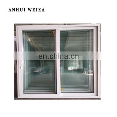 Aluminum single tempered glass sliding window and door  soundproof windows with mesh