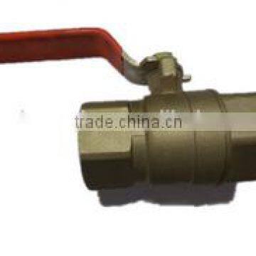 Forged NPT full port galvanized brass ball valve with red handle