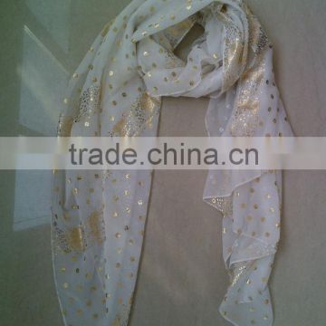 Elegant and Noble of White Polyester Scarf in 2014
