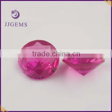Wholesale 8mm round synthetic 2# pink ruby stone prices