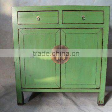 chinese antique furniture/ green cabient