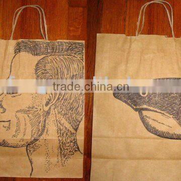 kraft paper bag with paper rope