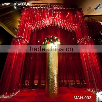 High quality crystal wedding hall decoration; Wedding backdrop decoration for event&party(MAH-003)