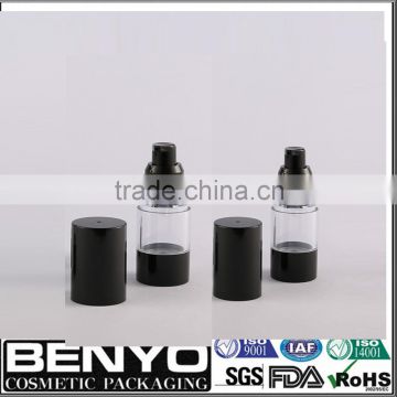 15ml,30ml,50ml clear empty airless black bottle for skin care cream                        
                                                                                Supplier's Choice