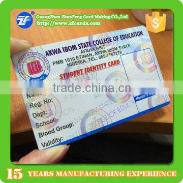 Low cost plastic smart Ntag213 nfc id card printing