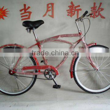 26" new model red beach cruiser bicycle/bike SH-BB064