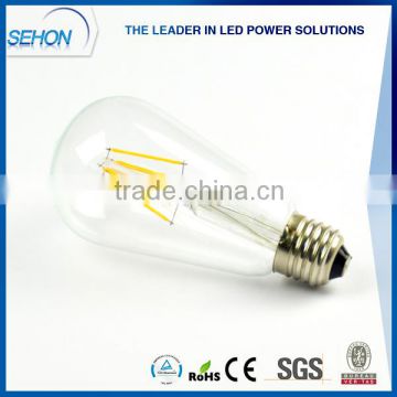 alibaba china st64 led filament bulbs dimmable glass 6w edison lamp 2700k e27 led
