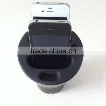 pu mobile phone holder stressbll black phone holder