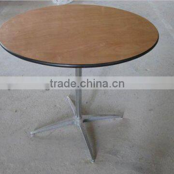 30" Round Table Height Plywood Pedestal Restaurant Dining Table
