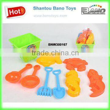 Plastic Toys Sand Beach Bucket Set Toys 9pcs BNW300167