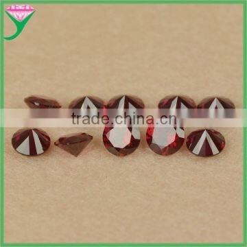 wholesale 6mm round shaped 8 # deep red synthetic corundum price