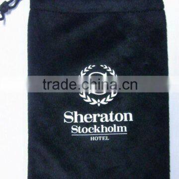Black velvet bag with drawstring for gift /Jewelry Pouches Velour Velvet Gift Bags
