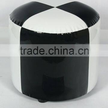 Simple black and white circular stool