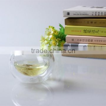 new arrival promotional gift 35ml high borosilicate hand blown double wall coffee tea glass teapot drinking cup