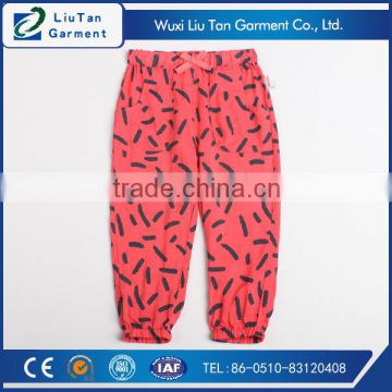 red cool fabric baby icing cotton pants