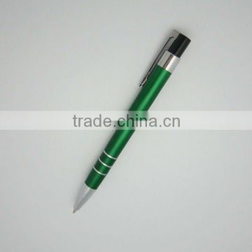 Retractable Plastic Ballpoint Pen with Metal Clip