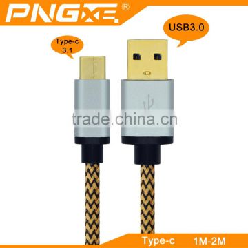 PNGXE Fast charging braided usb 3.0 A male to usb 3.1 type c cable