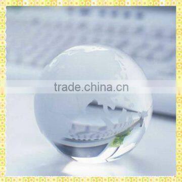 Hot Sale Clear Sandblast Crystal Ball For Desktop Centerpieces